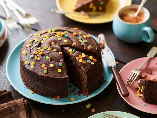 Chocolate Birthday Cake with Sprinkles