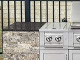 Outdoor Kitchen Signature Series 9 Piece Cabinet Set With Kamado, Platinum Grill and Grill Cabinet