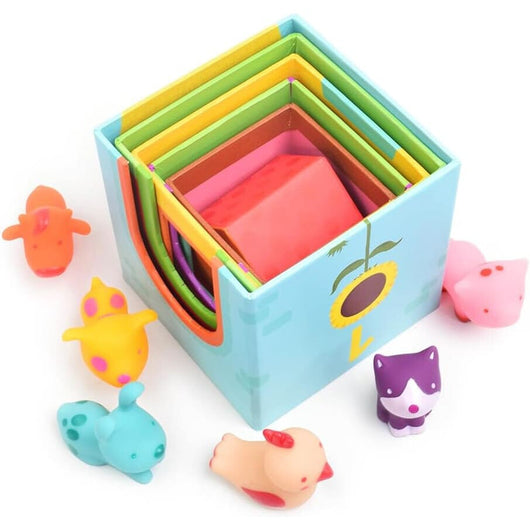 Djeco Topanifarm Stacking Cubes for infants