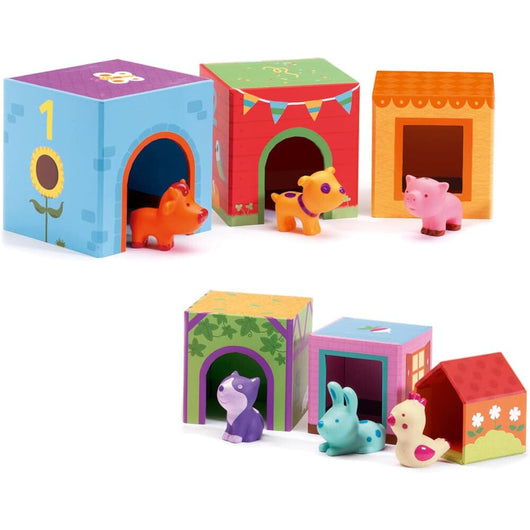 Djeco Topanifarm Stacking Cubes for infants