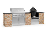 Outdoor Kitchen Signature Series 9 Piece Cabinet Set With Kamado, Platinum Grill and Grill Cabinet