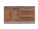 Outdoor Kitchen Stainless Steel 2 Piece Cabinet Set with 3-Drawer Cabinet and 2-Door Cabinet