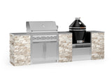 Outdoor Kitchen Signature Series 9 Piece Cabinet Set With Kamado, Platinum Grill and Grill Cabinet