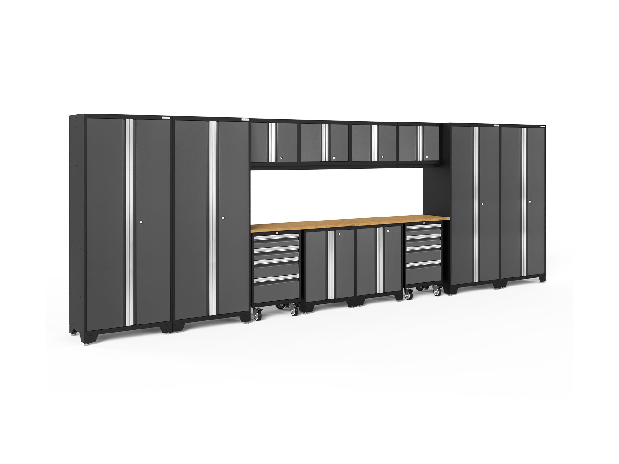 Bold Series 14 Piece Cabinet Set with Tool, Base, Wall Cabinets and 30 in. Lockers