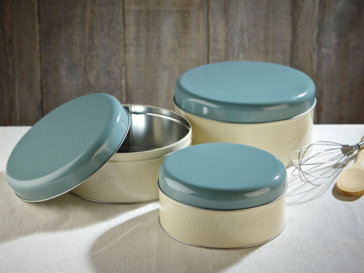 Set of 3 Retro Round Tins
