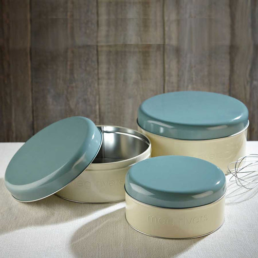 Set of 3 Retro Round Tins