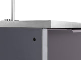 Outdoor Kitchen Aluminum Sink Cabinet - Slate Gray